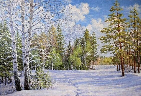 зимний лес - оригинал