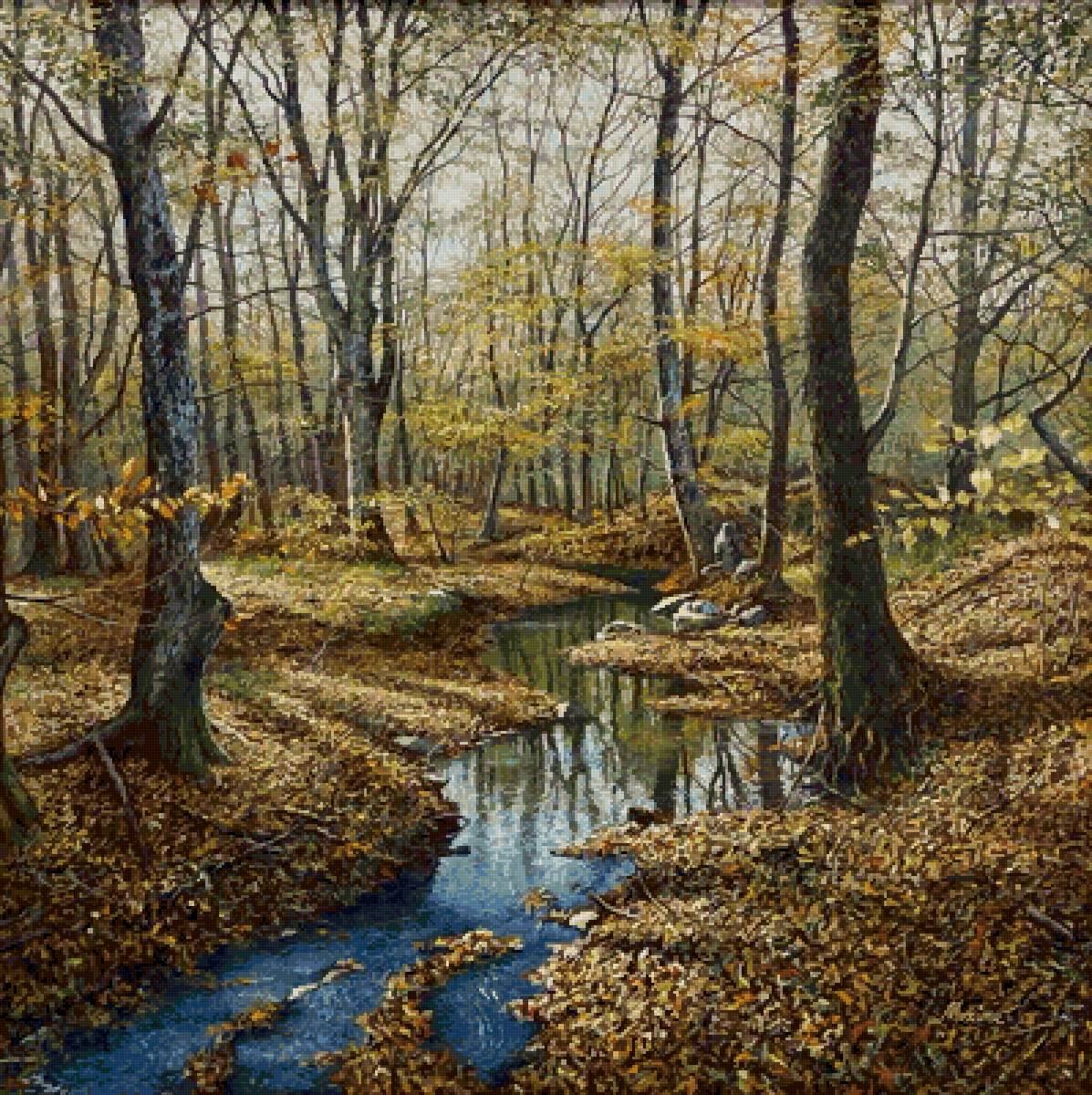 Лесная речушка - река, природа, лес - предпросмотр