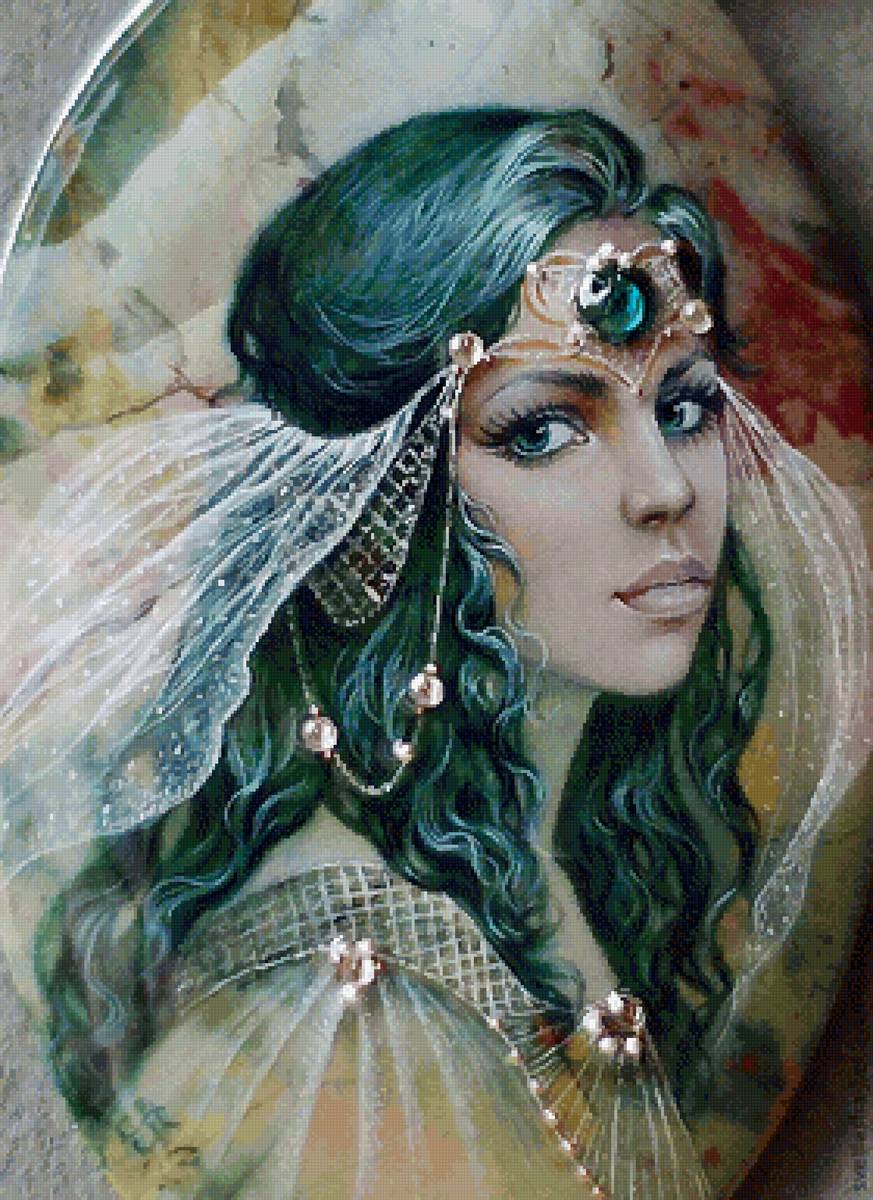 Изумруд - украшения, портрет, девушка - предпросмотр