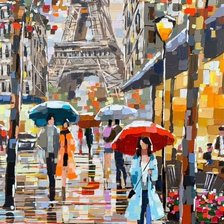 Схема вышивки «дождь»