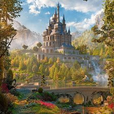 Схема вышивки «Замок»