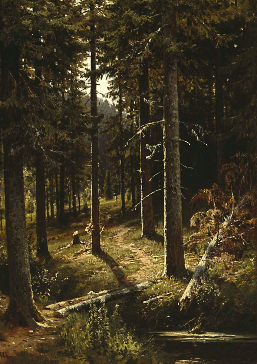 Лесной пейзаж. 1890. Иван Шишкин - русские художники - оригинал