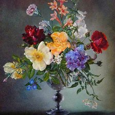 Оригинал схемы вышивки «Цветы в вазе. Сесил Кеннеди» (№2653528)