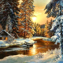 Схема вышивки «Зима»