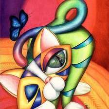 Схема вышивки «котенок»