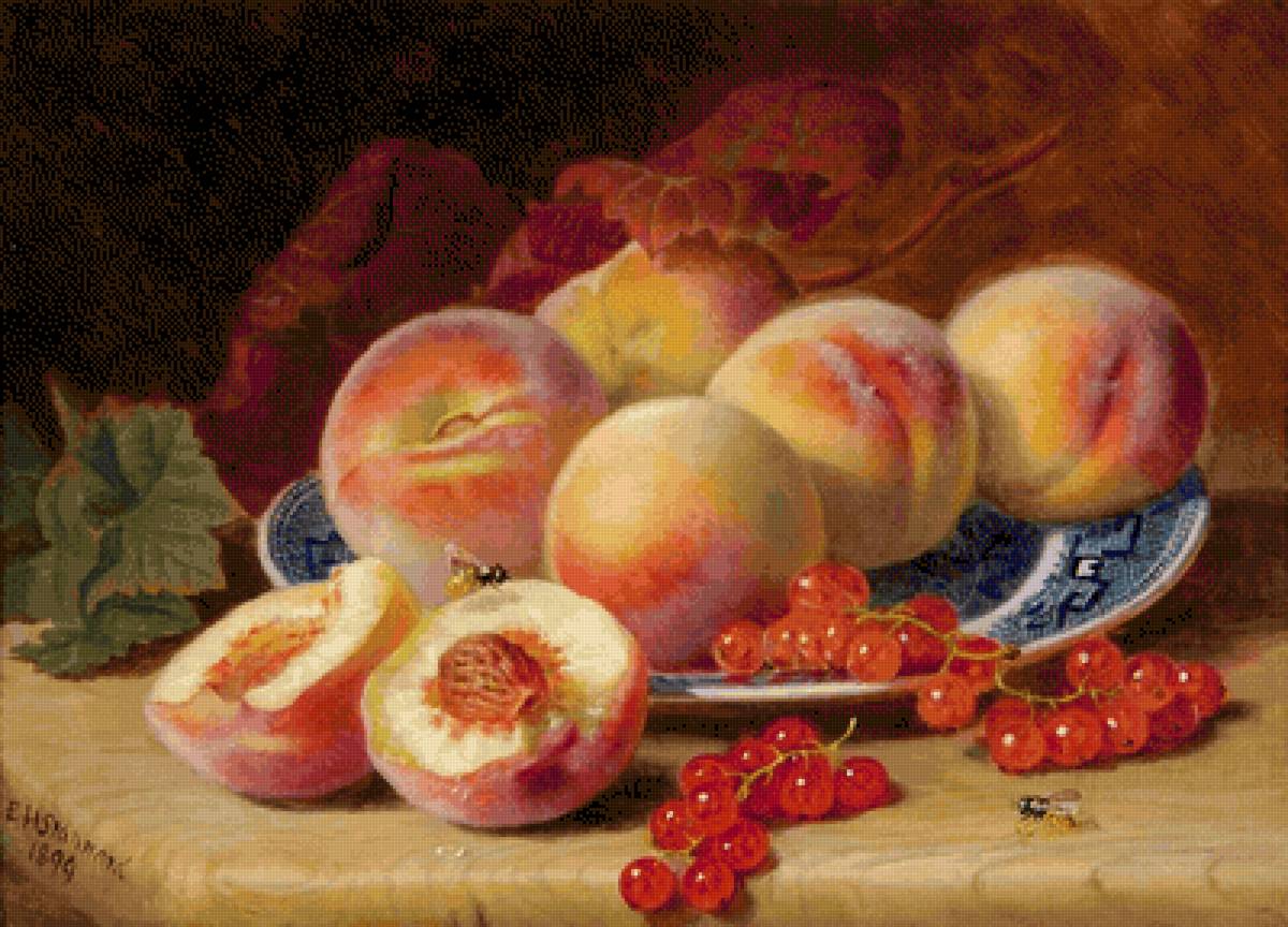 Натюрморт - персики, картина - предпросмотр