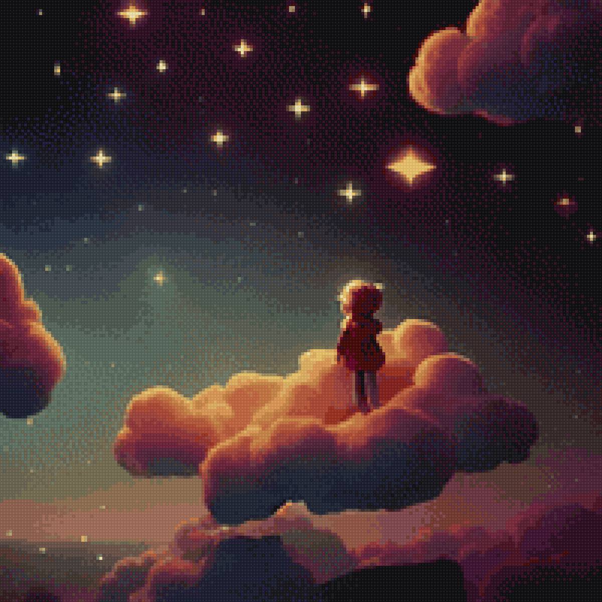 Ночь - звезды, облака, ночь - предпросмотр