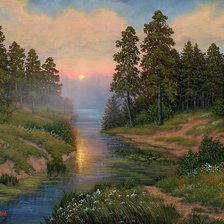 Схема вышивки «На закате»