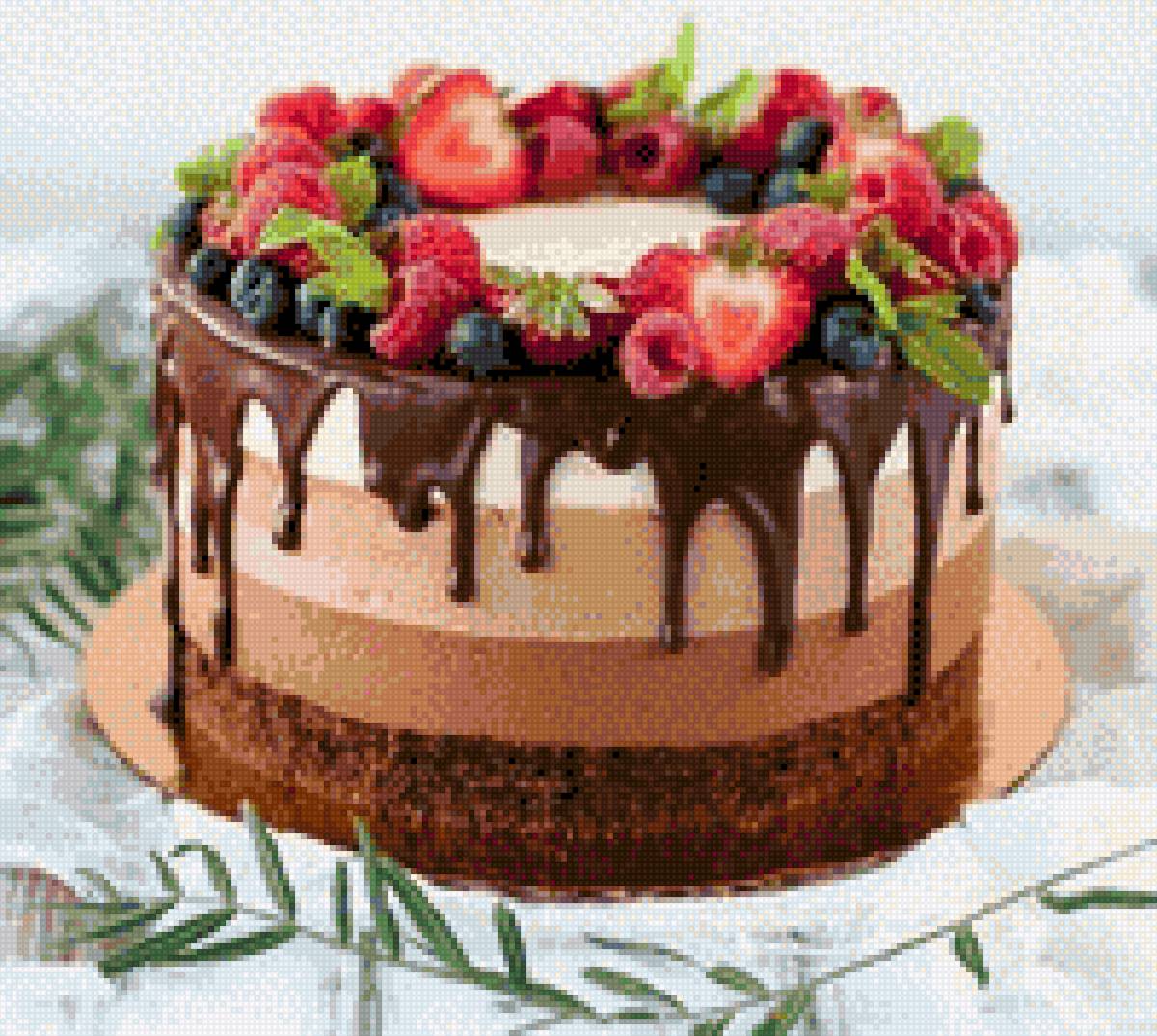 Торт с клубникой - для кухни - предпросмотр