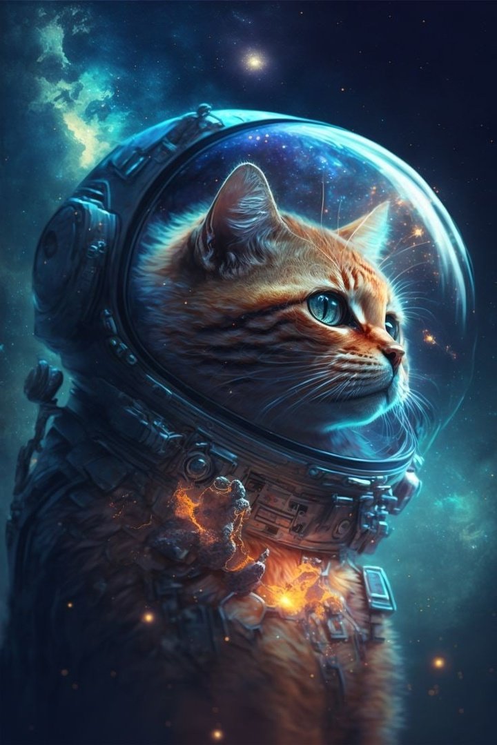 Фэнтези. - кот, космос, пнк - оригинал