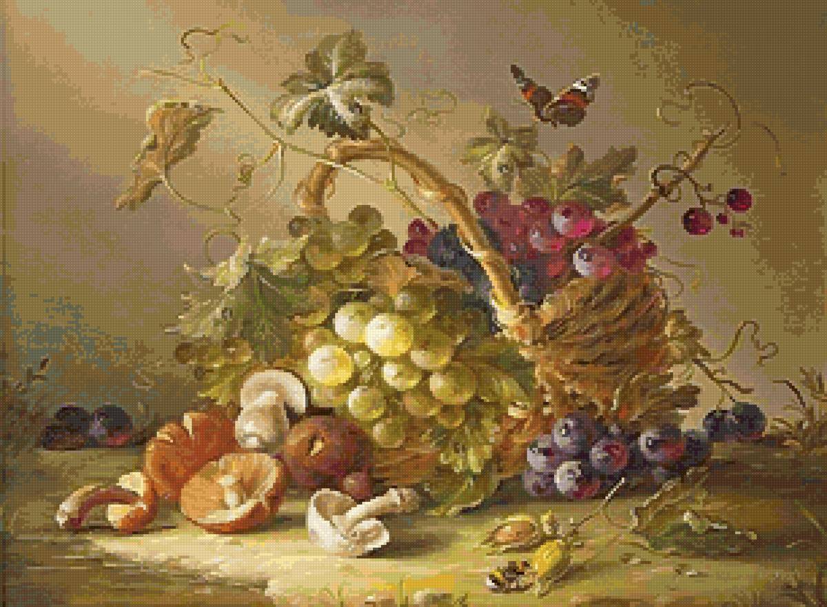 натюрморт с грибами - предпросмотр