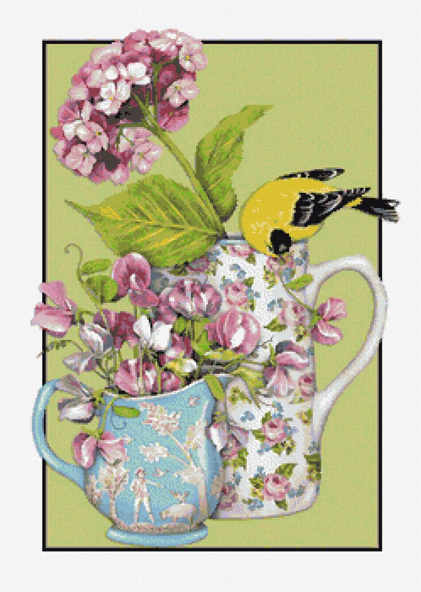 Рисунок с цветами - цветы, акварель, рисунок - предпросмотр