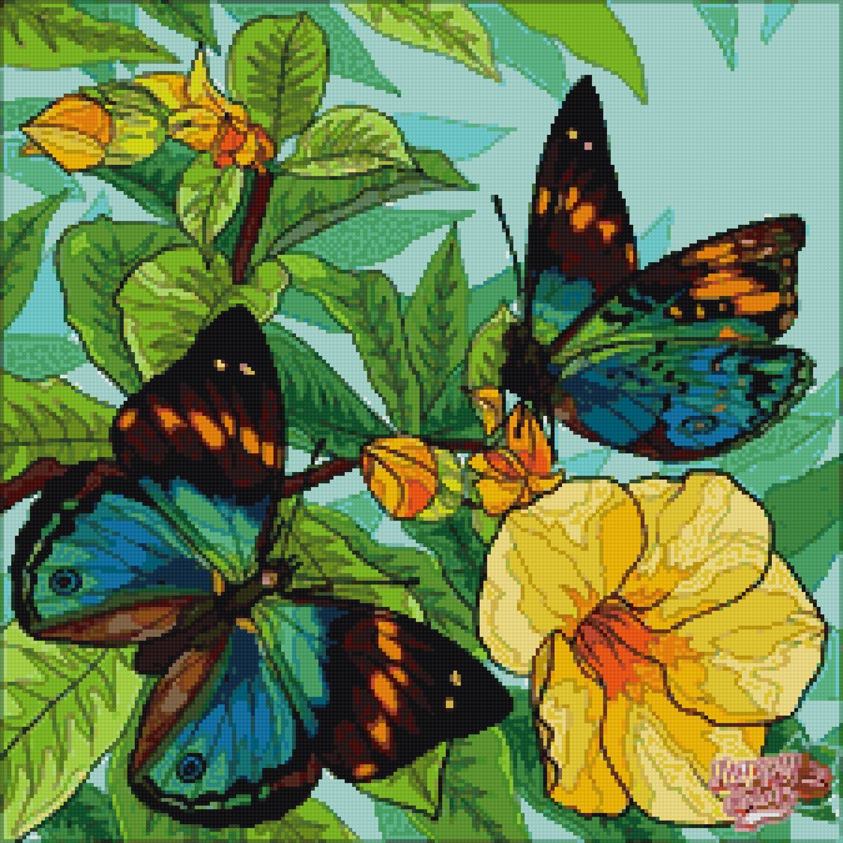 подушка бабочки - предпросмотр