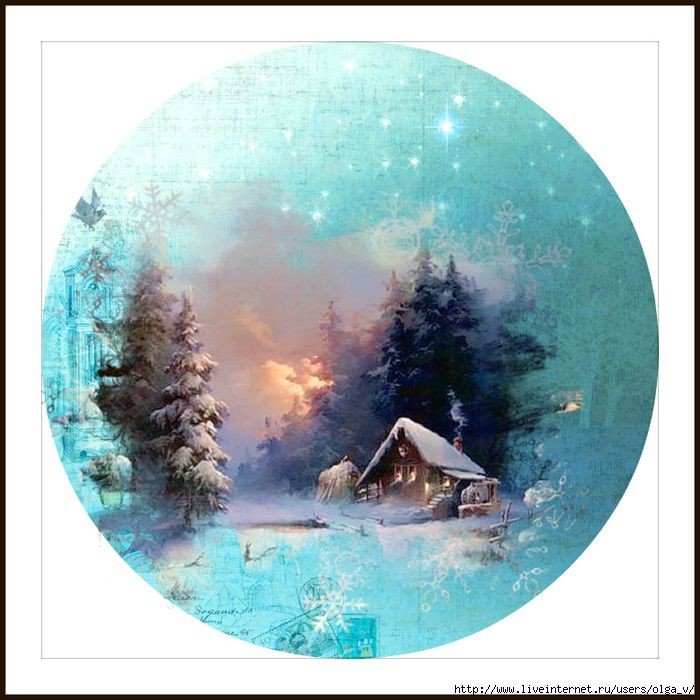 Зимний пейзаж - зима - оригинал
