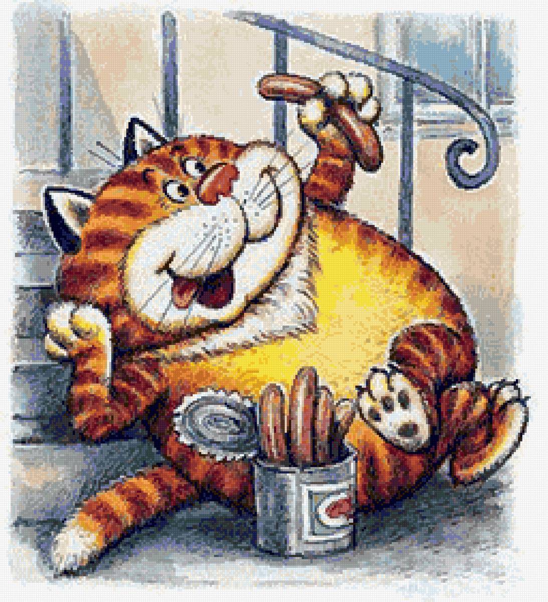 Надо жить припеваючи. Кот Обжора. Веселые рисунки. Сытые коты. Толстый кот рисунок.