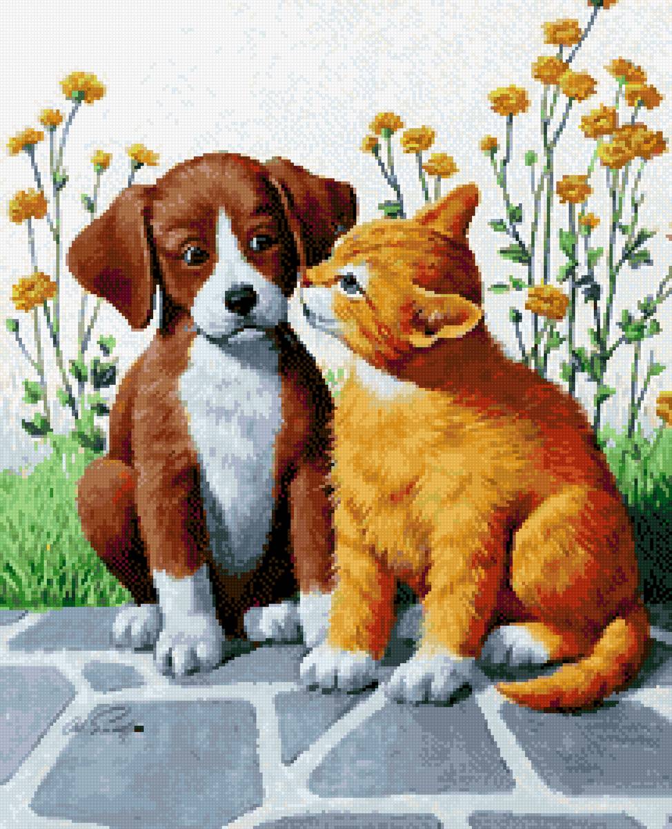 Малыши - котенок, щенок - предпросмотр