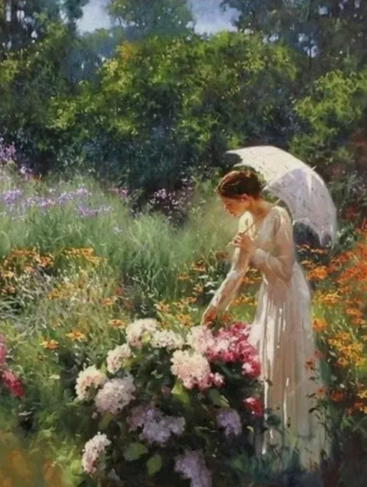 В солнечную погоду - сад, девушка, природа - оригинал