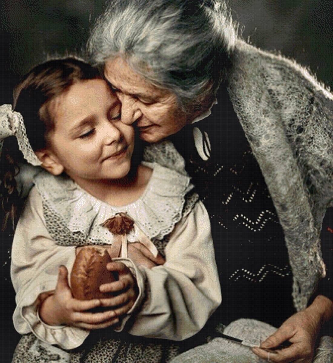 Бабушкина любовь - бабушка, внучка - оригинал