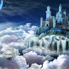 Схема вышивки «Замок в облаках»