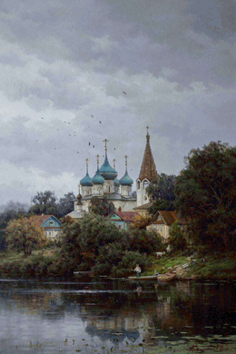 Клязьма - река, купола, лето - предпросмотр