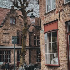 Схема вышивки «Тихая улица Бельгии»