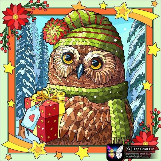 сова - рисунок - оригинал