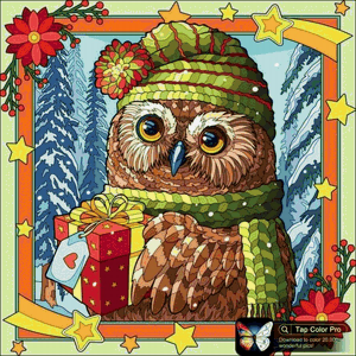 сова - рисунок - предпросмотр