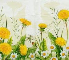 Схема вышивки «бордюр одуванчики»