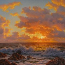 Схема вышивки «Закат на море»