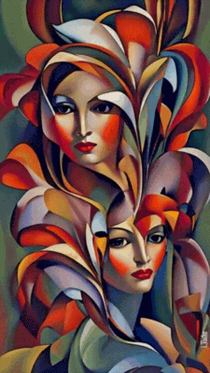 ROSTROS ABSTRACTOS - dmc - предпросмотр