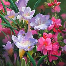 Схема вышивки «подушка фрезии»