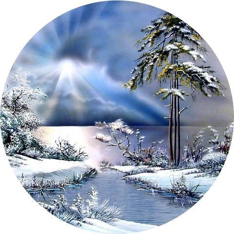 Зимний пейзаж - природа, зима - оригинал