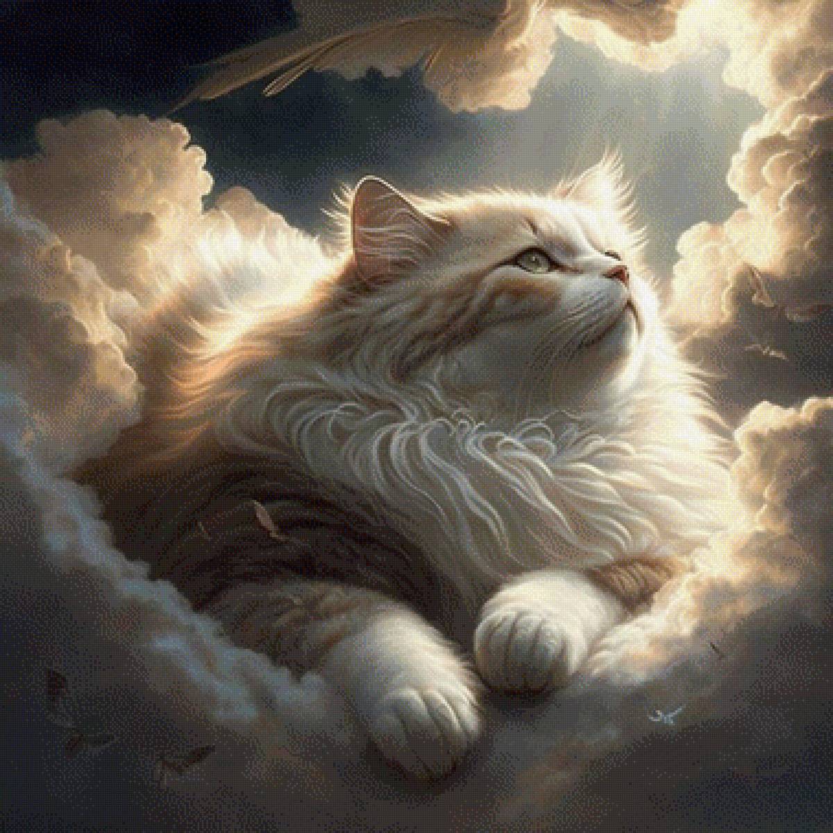 Кот на облаках - кот - предпросмотр