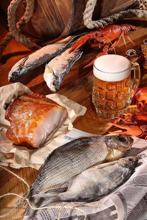 Пивной натюрморт - кружка рыбки., пиво - оригинал