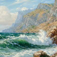 Схема вышивки «Беспокойное море»