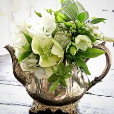 Схема вышивки «Букет в чайнике»