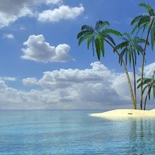 Схема вышивки «Одинокий островок.»