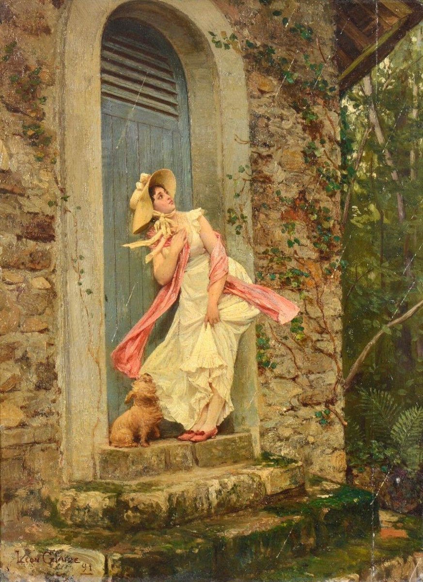 Внезапный дождь - франция, картина - оригинал