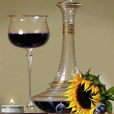 Схема вышивки «Рубиновое вино»