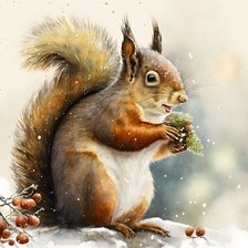 Схема вышивки «белка»