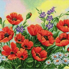 Схема вышивки «Маки»