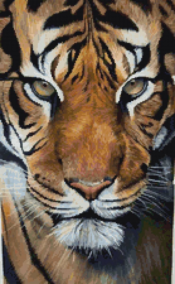 вставка в подушку тигр - предпросмотр