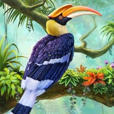 Схема вышивки «птица»