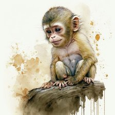 Схема вышивки «обезьянка»