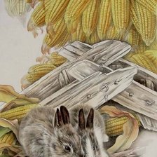 Схема вышивки «вставка зайки»