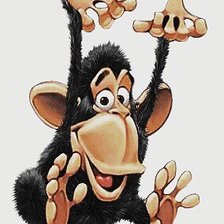 Схема вышивки «обезьянка»