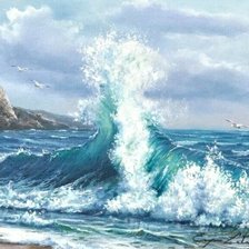 Схема вышивки «Волна»