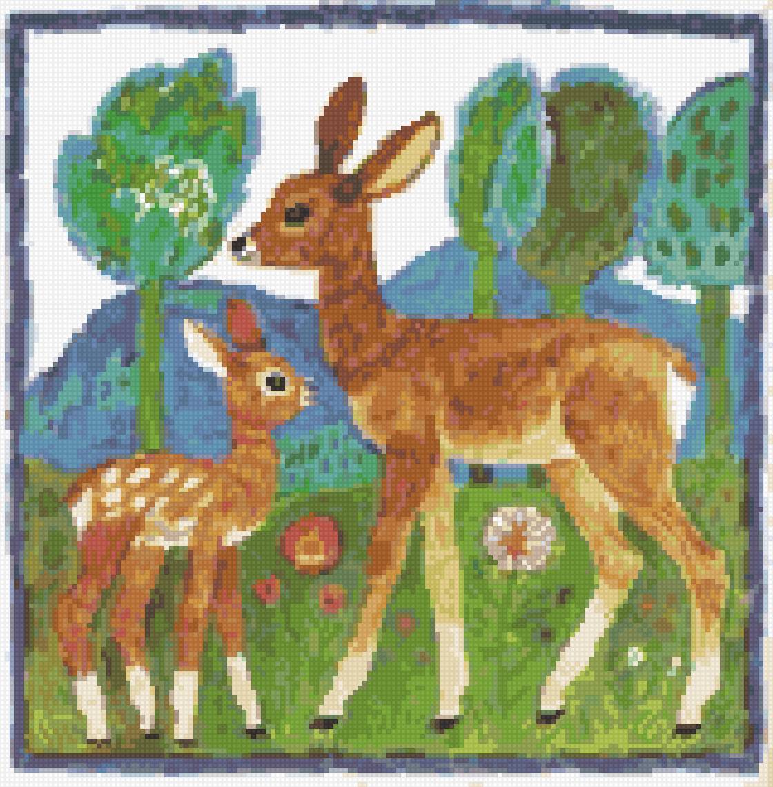 Олени - животные - предпросмотр