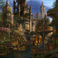 Схема вышивки «Сказочный город»