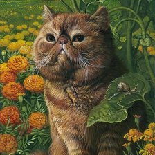 Схема вышивки «кот»